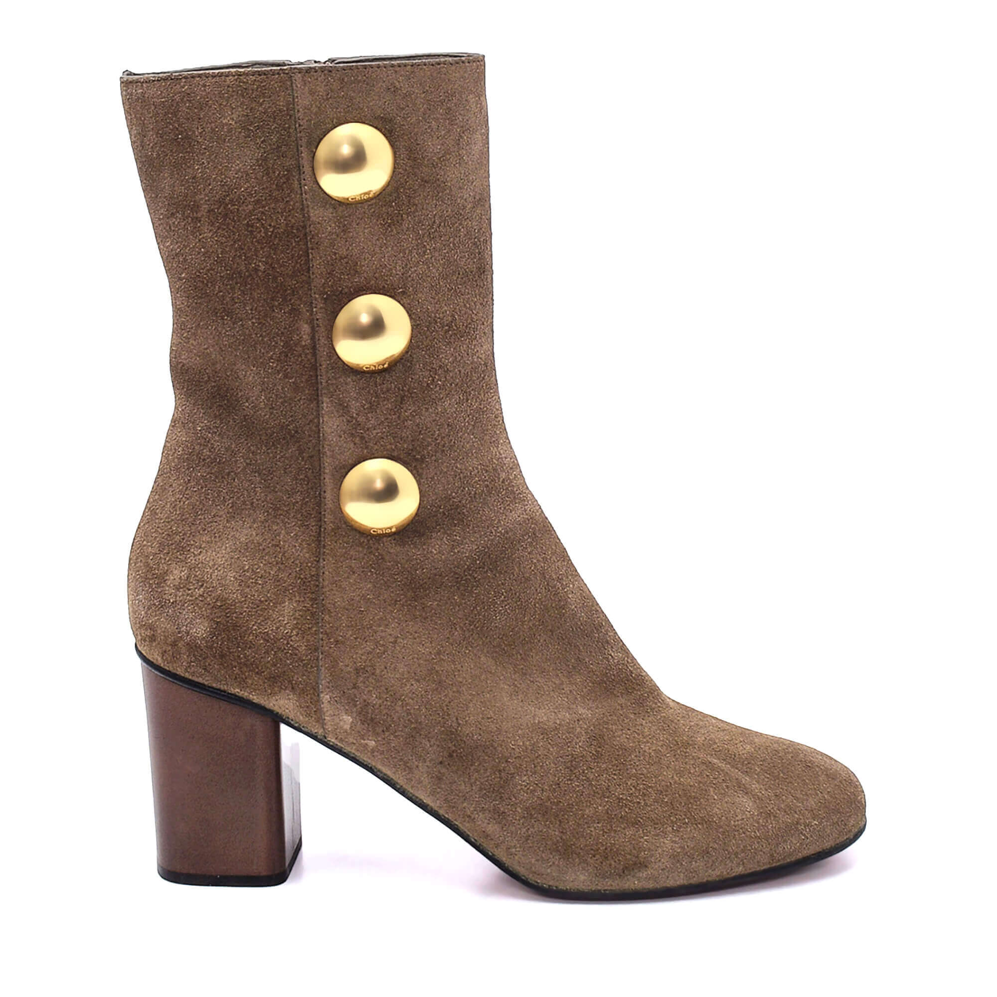 Chloe - Light Brown Suede Orlando Ankle Boots